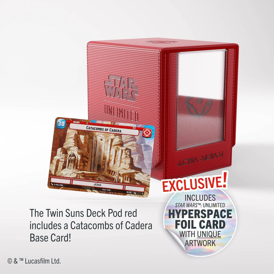 GameGenic - STAR WARS™: UNLIMITED TWIN SUNS DECK POD - RED