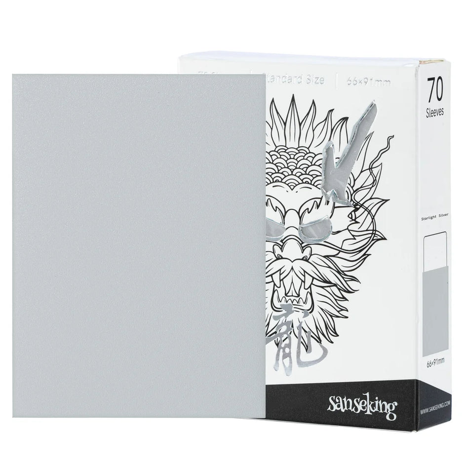 Sanseking - White Dragon TCG Sleeves 70pcs - Silver