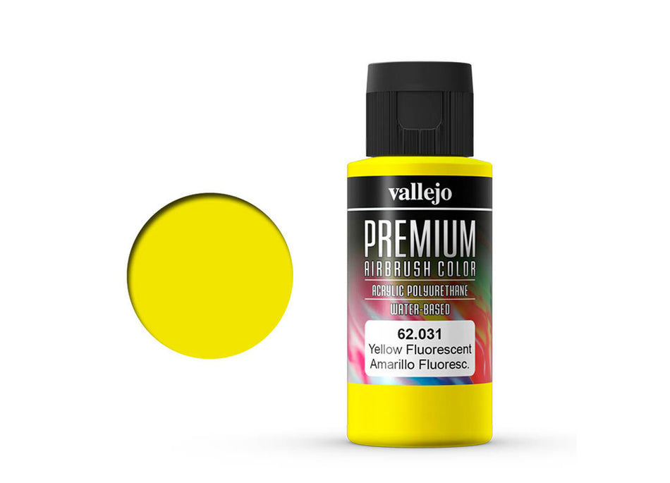 Vallejo - Premium Airbrush Color - Fluorescent Yellow 60ml