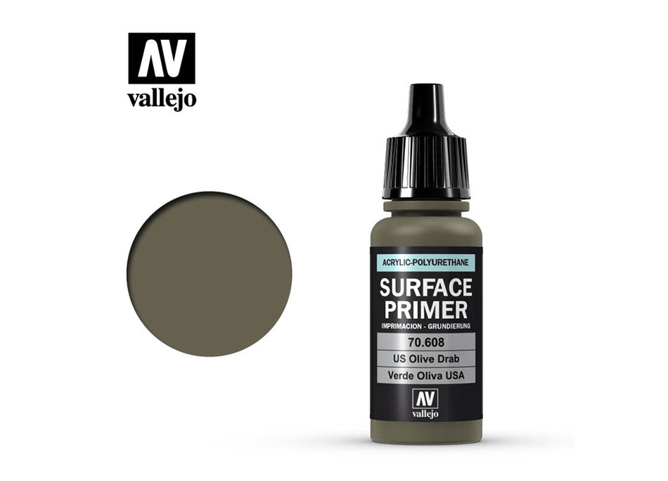 Vallejo - Surface Primer - USA Olive Drab 17 ml