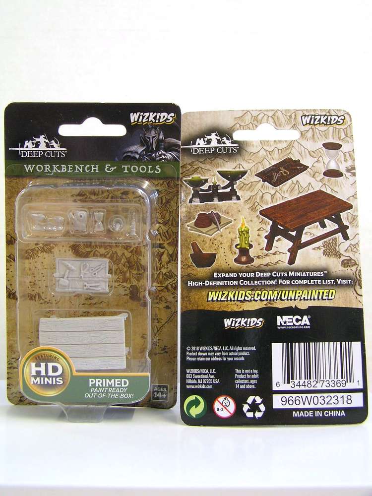 Wizkids Deep Cuts Unpainted Miniatures: Workbench & Tools