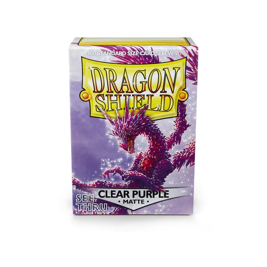 Dragon Shield Sleeves - Matte Clear Purple - 100 sleeves