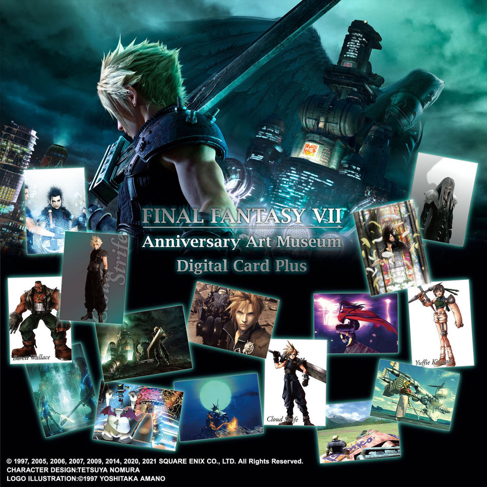 Final Fantasy VII Anniversary Art Museum Digital Card + Display