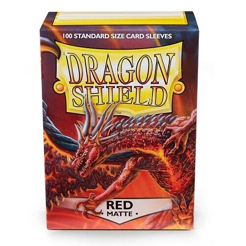 Dragon Shield Sleeves - Matte Red - 100 sleeves