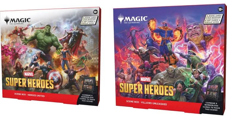 Magic: The Gathering Marvel Super Heroes And Villains Scene Box (Pair)