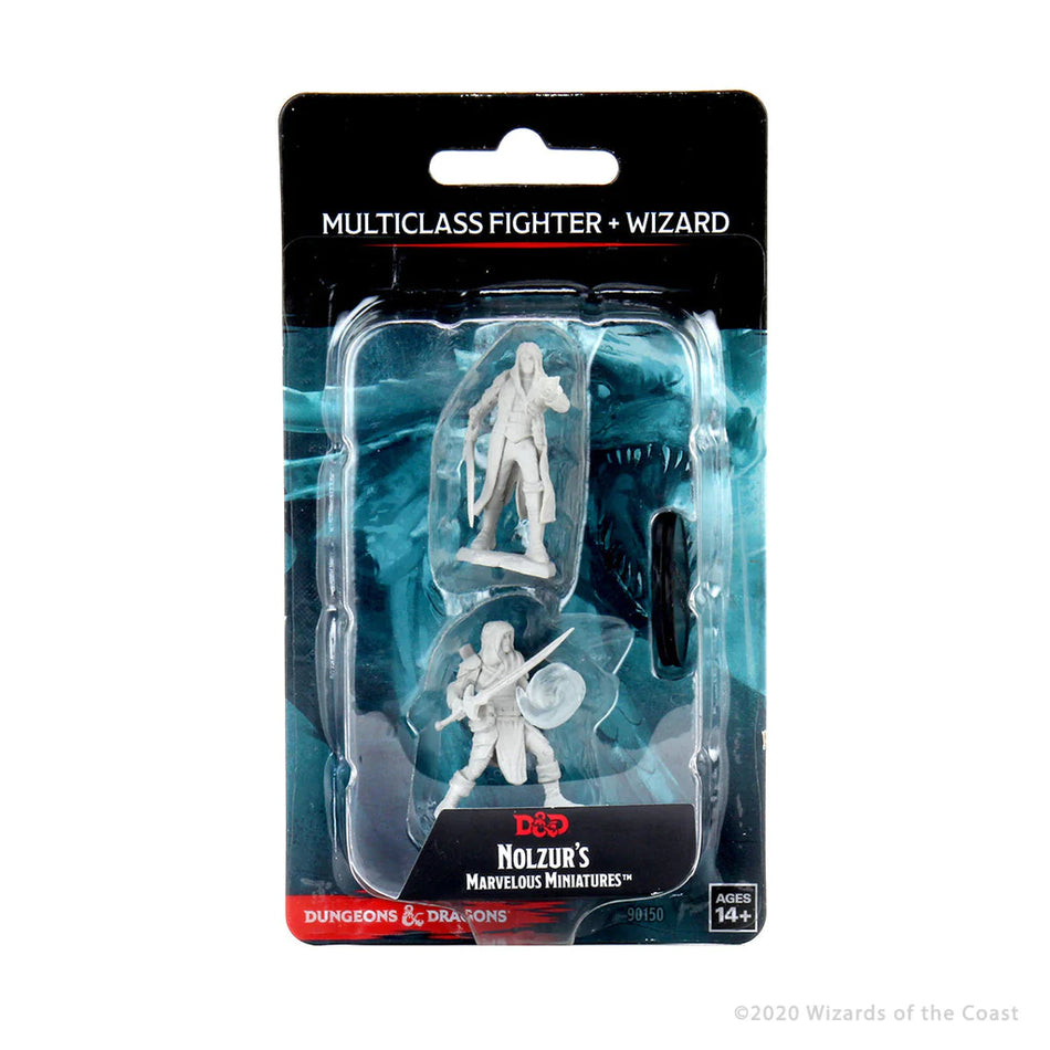 D&D Nolzur's Marvelous Miniatures: Multiclass Fighter + Wizard Male (Unpaint)