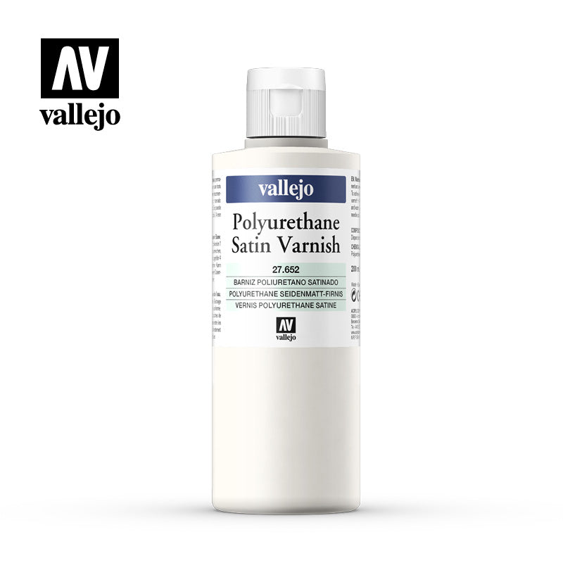 Vallejo Auxiliary - Polyurethane Satin Varnish 200ml