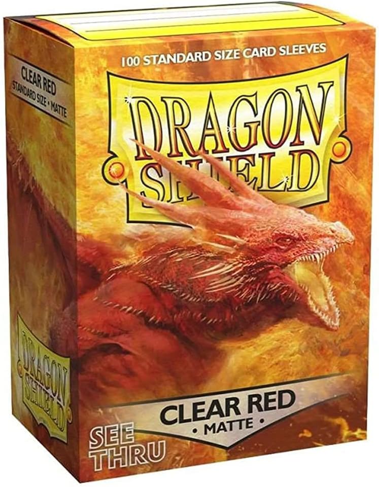 Dragon Shield Sleeves - Matte Clear Red - 100 sleeves