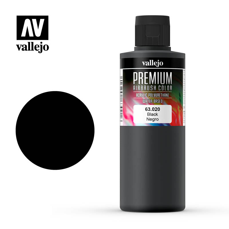 Vallejo - Premium Airbrush Color - Black 200ml