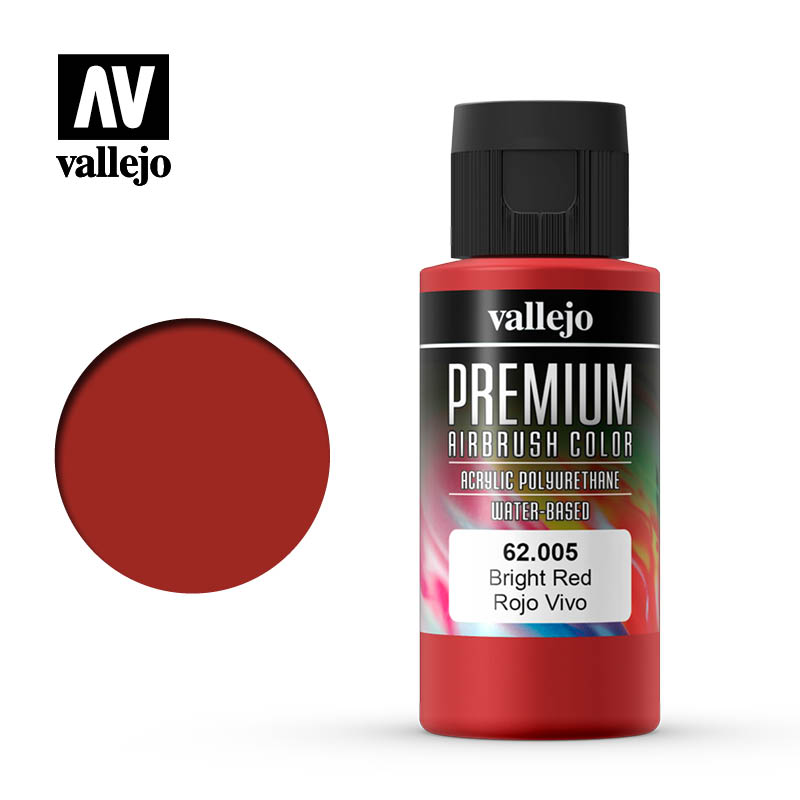 Vallejo - Premium Airbrush Color - Bright Red 60ml