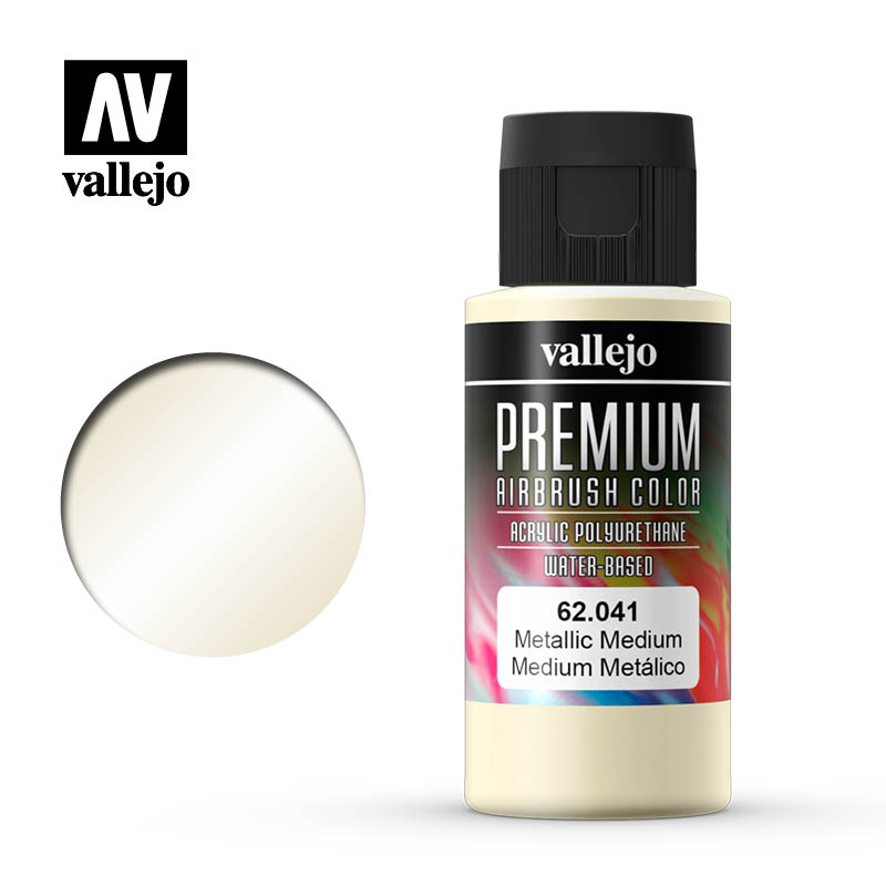 Vallejo - Premium Airbrush Color - Metallic Medium 60ml