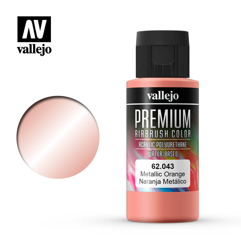 Vallejo - Premium Airbrush Color - Metallic Orange 60ml