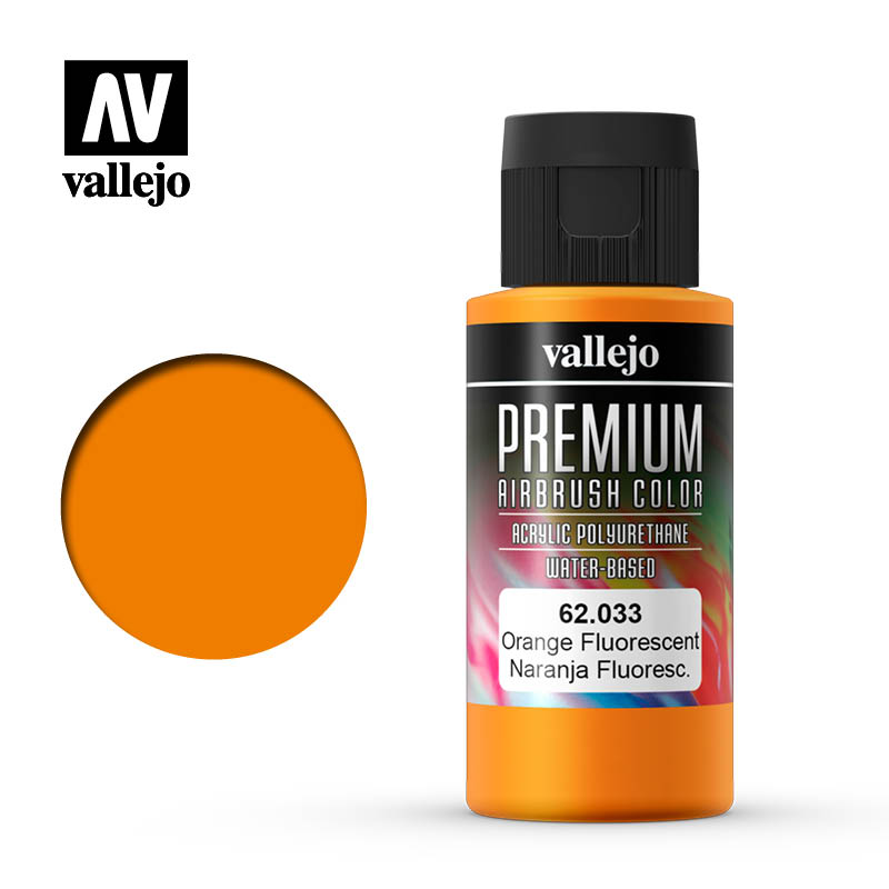 Vallejo - Premium Airbrush Color - Fluorescent Orange 60ml